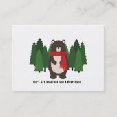 Woodsy Beer Speel Datum kaarten Contactkaartje (Voorkant)