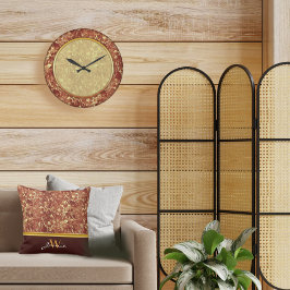 Woodsy Brown Abstracte Cosmos Large Clock Grote Klok