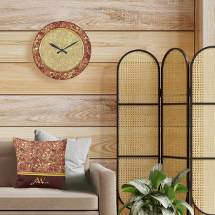 Woodsy Brown Abstracte Cosmos Large Clock Grote Klok