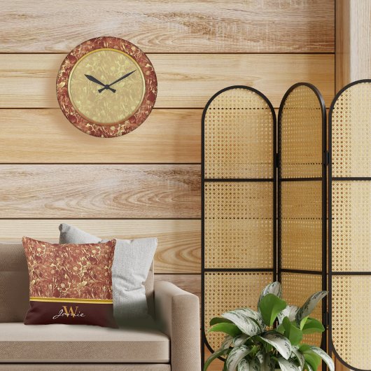 Woodsy Brown Abstracte Cosmos Large Clock Grote Klok