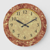Woodsy Brown Abstracte Cosmos Large Clock Grote Klok (Voorkant)