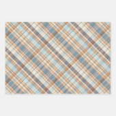 Woodsy Brown, Greys, Tan & Cream Plaid Inpakpapier Vel (Voorkant)