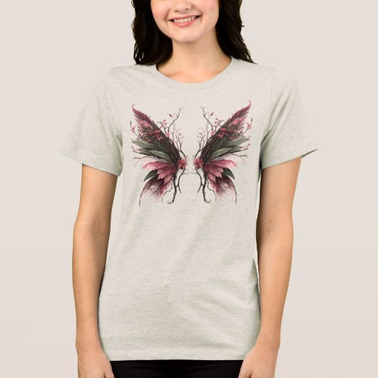 Woodsy Butterfly 2 Tri-Blend Shirt (Voorkant)