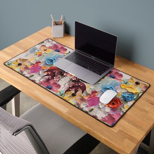 Woodsy Butterfly op Bloemen Desk Mat