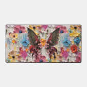 Woodsy Butterfly op Bloemen Desk Mat (Voorkant)