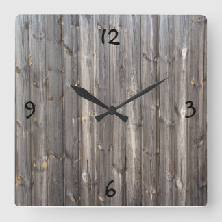 Woodsy Clock. Vierkante Klok