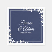 Woodsy Cocktail servetten | Leaf Lijst (Midnight)  (Voorkant)