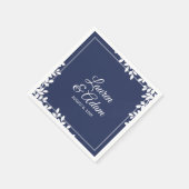 Woodsy Cocktail servetten | Leaf Lijst (Midnight) (Hoek)