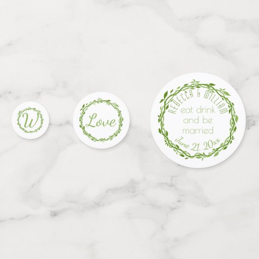 Woodsy Elegance | Bruiloft wijnstok feestelijk mon Confetti (Achterkanten)