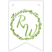 Woodsy Elegance | Huwelijkswijnstok net getrouwd Vlaggetjes (Eerste vlag)