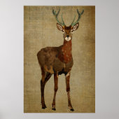 Woodsy Elk Art Poster (Voorkant)
