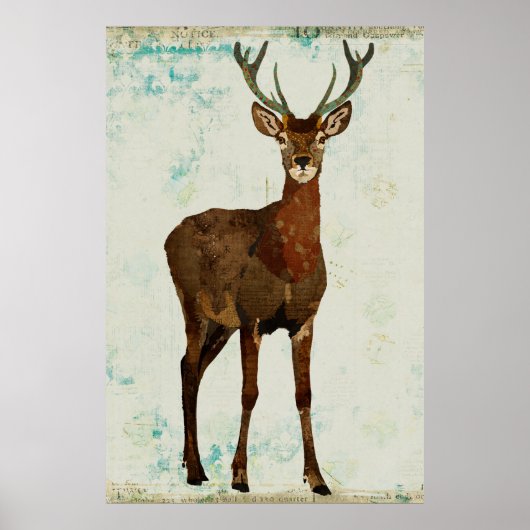 Woodsy Elk Art Poster (Voorkant)