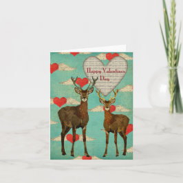 Woodsy Elk Valentijn Card Feestdagen Kaart