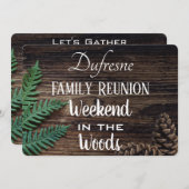 Woodsy Family Reunion Uitnodiging (Voorkant / Achterkant)