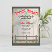 Woodsy Graduation Party in the Park Kaart (Staand voorkant)