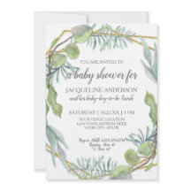 Woodsy Greenery Gender Neutral Baby shower Wood