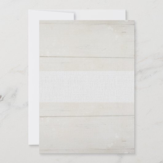 Woodsy Greenery Gender Neutral Baby shower Wood Kaart (Achterkant)