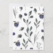 Woodsy Iris Blue Paars Floral Kaart (Achterkant)