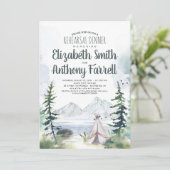 Woodsy Mountains Avontuur Boho repetitie diner Kaart (Staand voorkant)