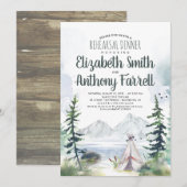 Woodsy Mountains Avontuur Boho repetitie diner Kaart (Voorkant / Achterkant)