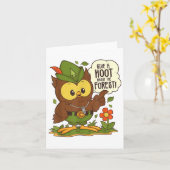 Woodsy Owl Geef een Hoot Over De Bos Arbor Dag Kaart (Gele Bloem)