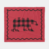 Woodsy Red en Black Pset Fleece Blanket (Voorkant (Horizontaal))