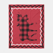 Woodsy Red en Black Pset Fleece Blanket (Voorkant)