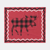 Woodsy Red en Black Pset Fleece Blanket (Voorkant (Horizontaal))