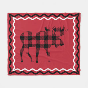 Woodsy Red en Black Pset Fleece Blanket