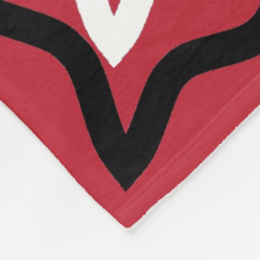 Woodsy Red en Black Pset Fleece Blanket (Hoek)