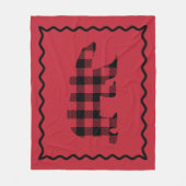 Woodsy Red en Black Pset Fleece Blanket Deken (Voorkant)