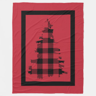 Woodsy Red en Black Pset Fleece Blanket Deken