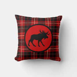 Woodsy Red Pset Moose Print Kussen
