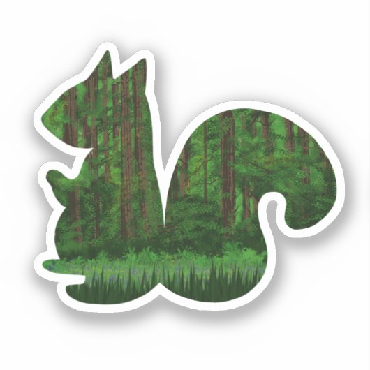 Woodsy Squirrel Sticker (Voorkant)