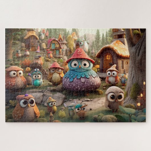 Woodsy Village. 30x20-inch 1014-jigzaapuzzel voor  Legpuzzel (Horizontaal)