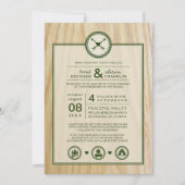 Woodsy Wedding & Glamping Invitation Kaart (Voorkant)