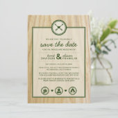 Woodsy Wedding & Glamping Save the Dates Date (Staand voorkant)
