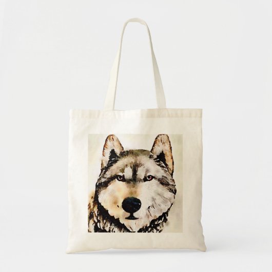 Woodsy Wolf Head Tote Bag (Voorkant)