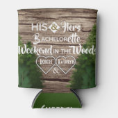 Woodsy "Zijn & Zijn Bachelorette Party" Blikjeskoeler (Voorkant)