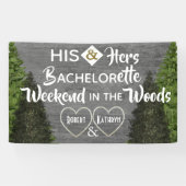 Woodsy Zijne & Hers Bachelorette Party Spandoek (Horizontaal)