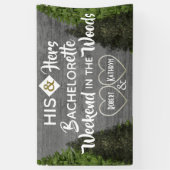 Woodsy Zijne & Hers Bachelorette Party Spandoek (Verticaal)