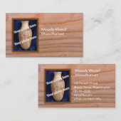 Woodturner Custom Photo Business Card Template Visitekaartje (Voorkant / Achterkant)