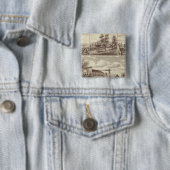 Woodville Hotel, ranches Vierkante Button 5,1 Cm (In situ)
