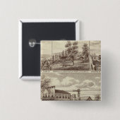 Woodville Hotel, ranches Vierkante Button 5,1 Cm (Voorkant /achterkant)