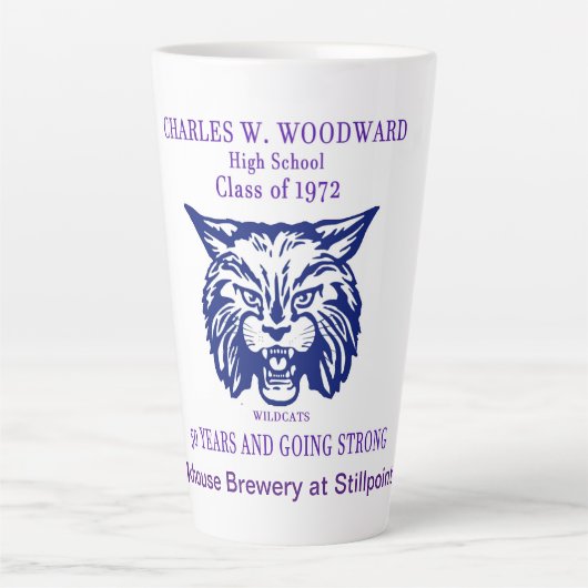 Woodward Class of 1972 50th Reunion Latte Mok (Voorkant)