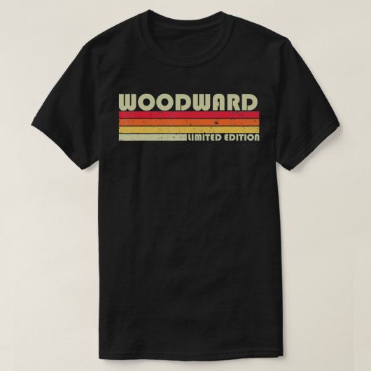 WOODWARD Surname Funny Retro 80's Birthday T-shirt (Design voorkant)