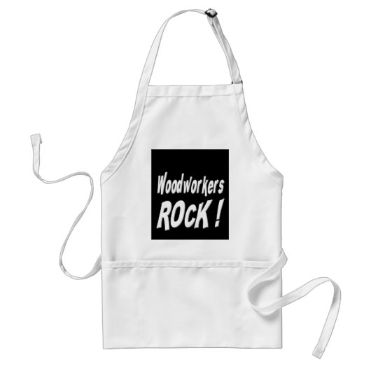 Woodwerkers Rock. Apron Standaard Schort (Voorkant)