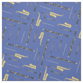 Woodwind Band Instruments Musician Blue Stof (Swatch)