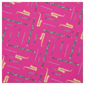 Woodwind Band Instruments Musician Pink Stof (Swatch)