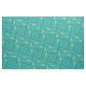 Woodwind Band Instruments Musician Turquoise Stof (Fat Quarter)